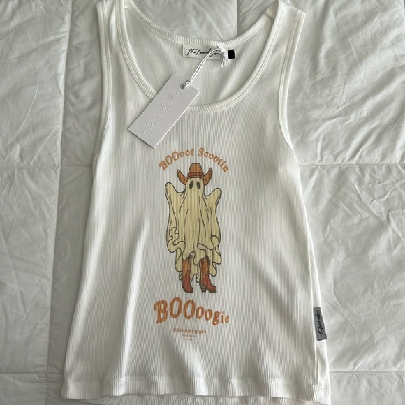 The Laundry Room Boot Scootin BOOoogie ghost tank size medium NWT - Picture 2 of 6